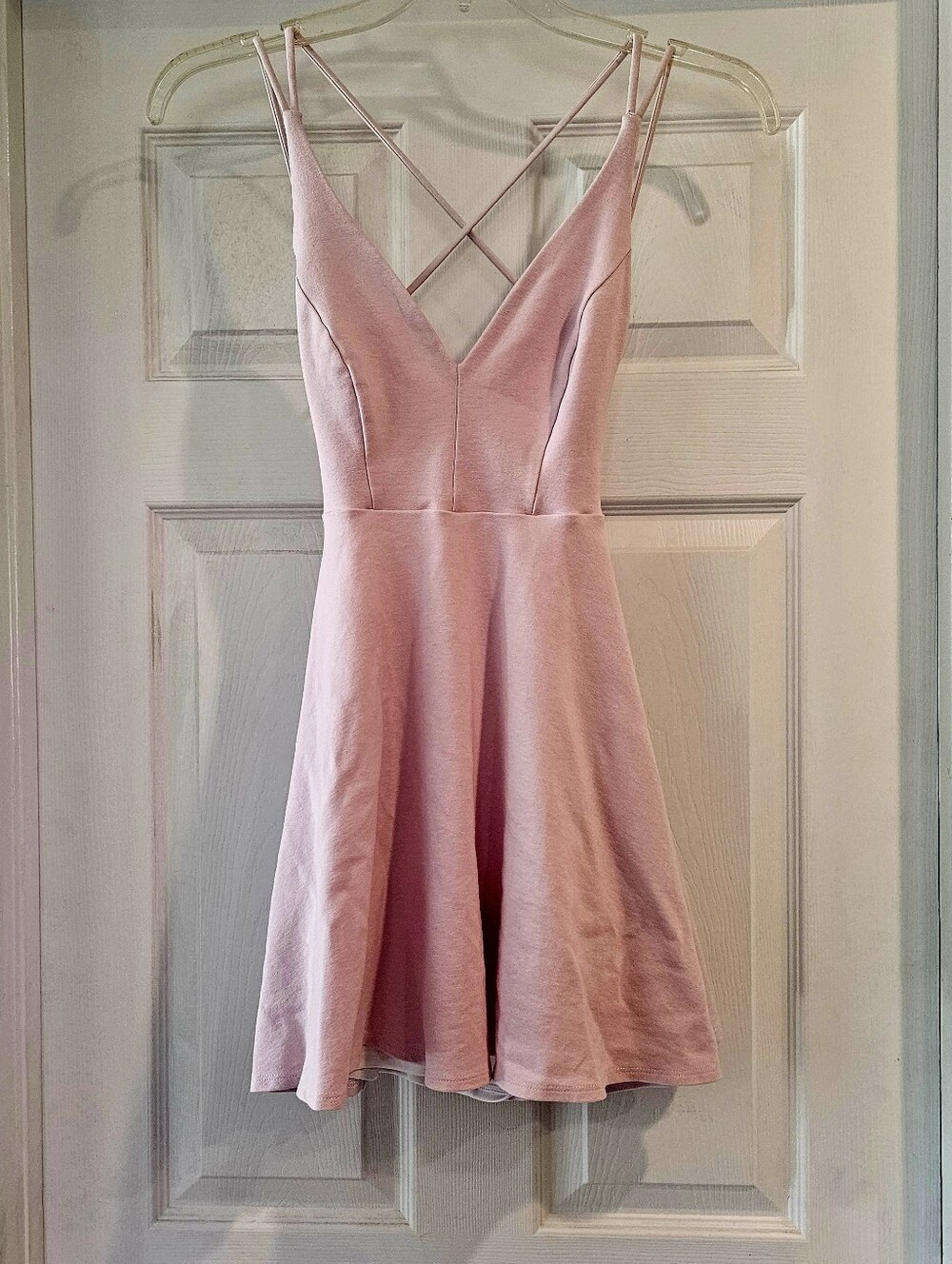 Lulu's Pale Pink Mini Dress
